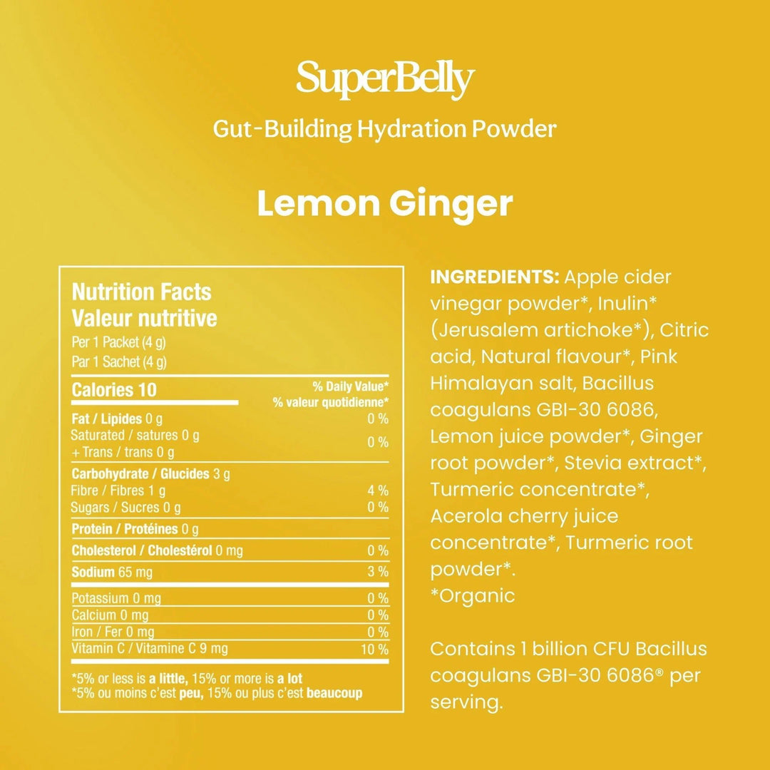 SuperBelly Hydration Lemon Ginger